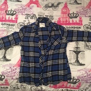 Justice stud blue flannel